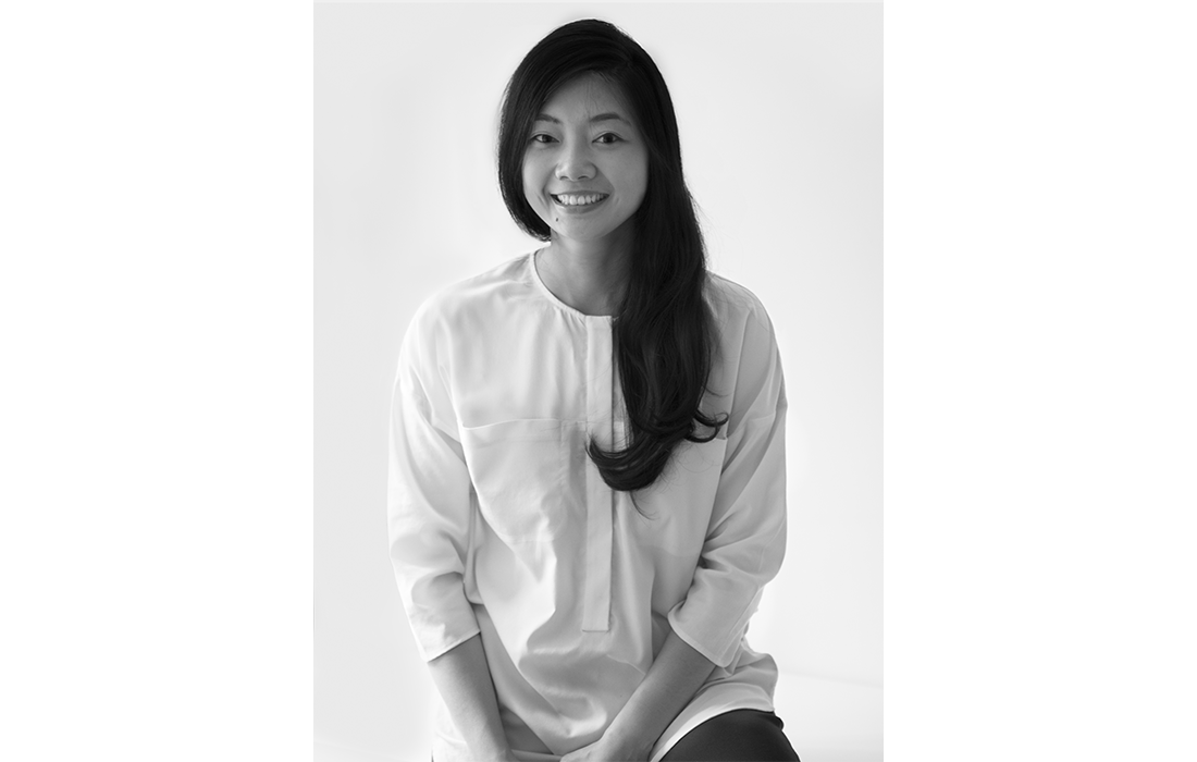 Black-and-white portrait of designer Chifen Cheng.