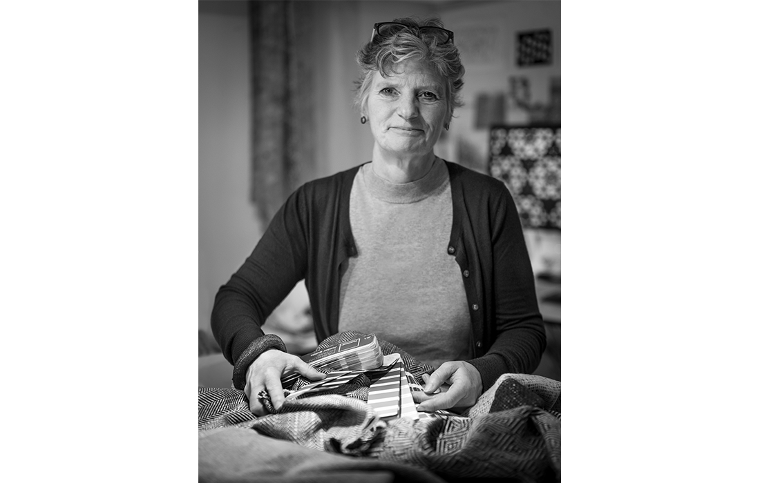 Black-and-white portrait of designer Marie-Louise Rosholm, founder of Studio MLR.