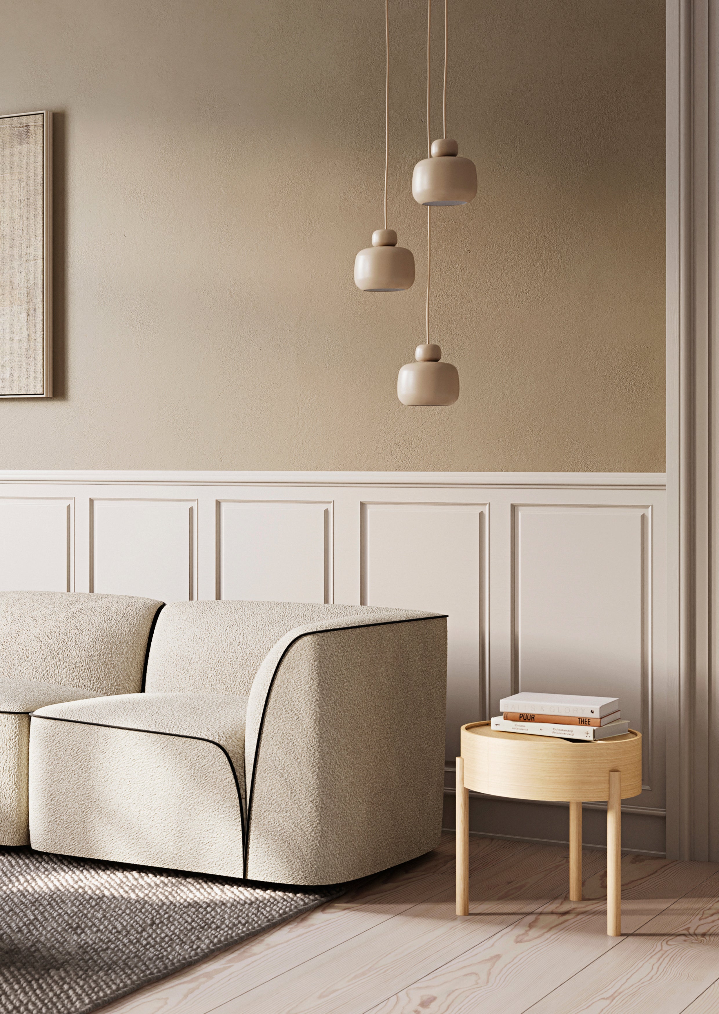 Arc side table (42 cm) - Oiled oak