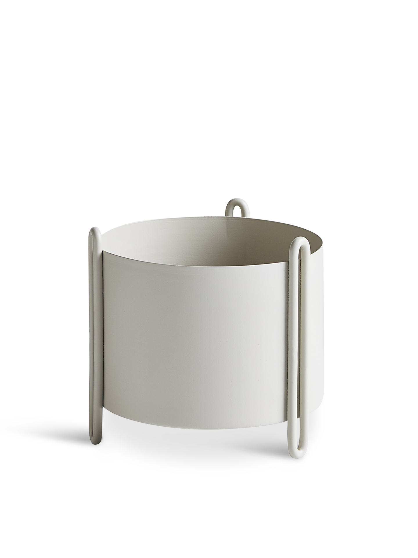small silver plant pot Pidestall planter (Small)