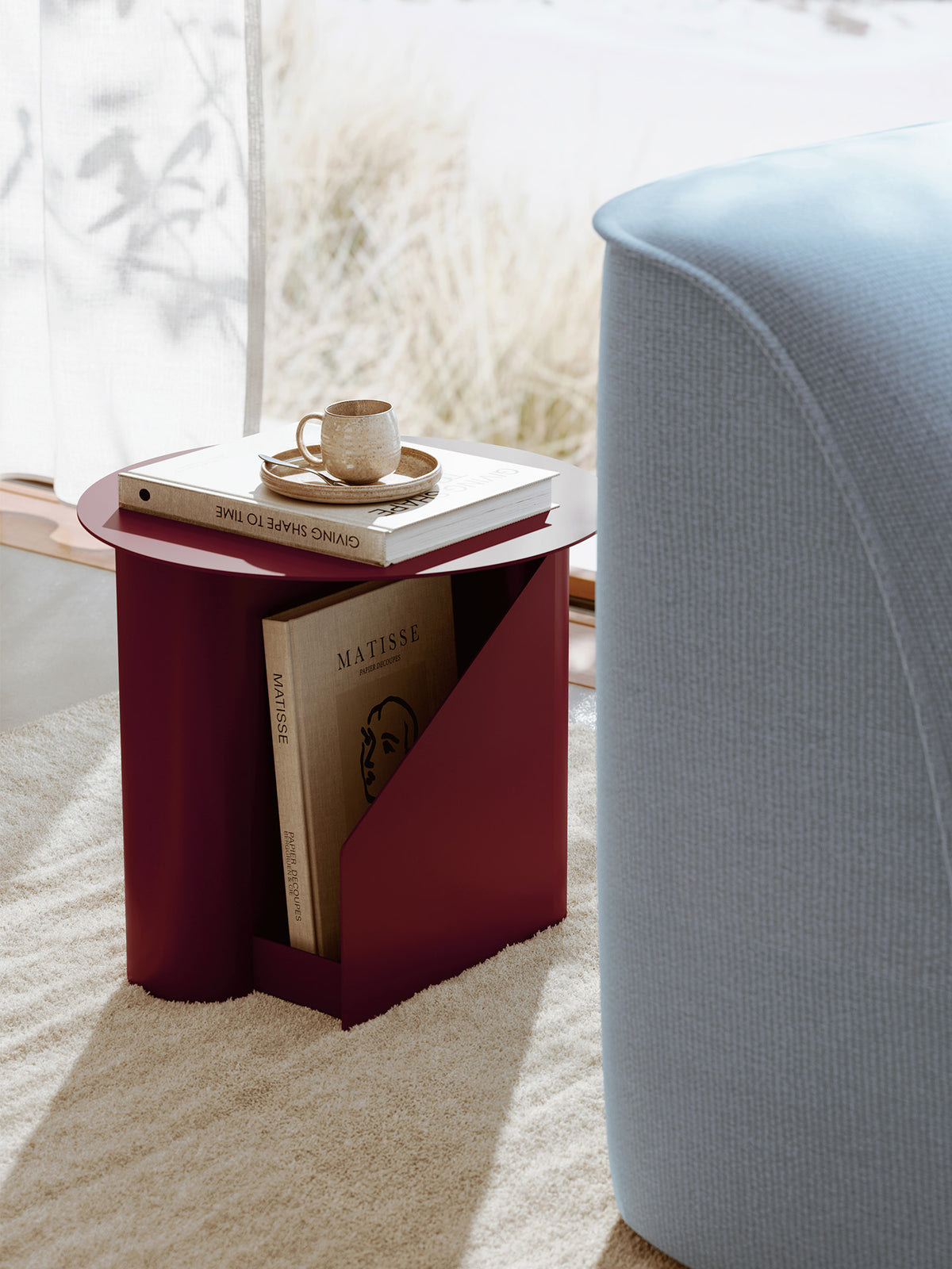 Sentrum side table - Deep red