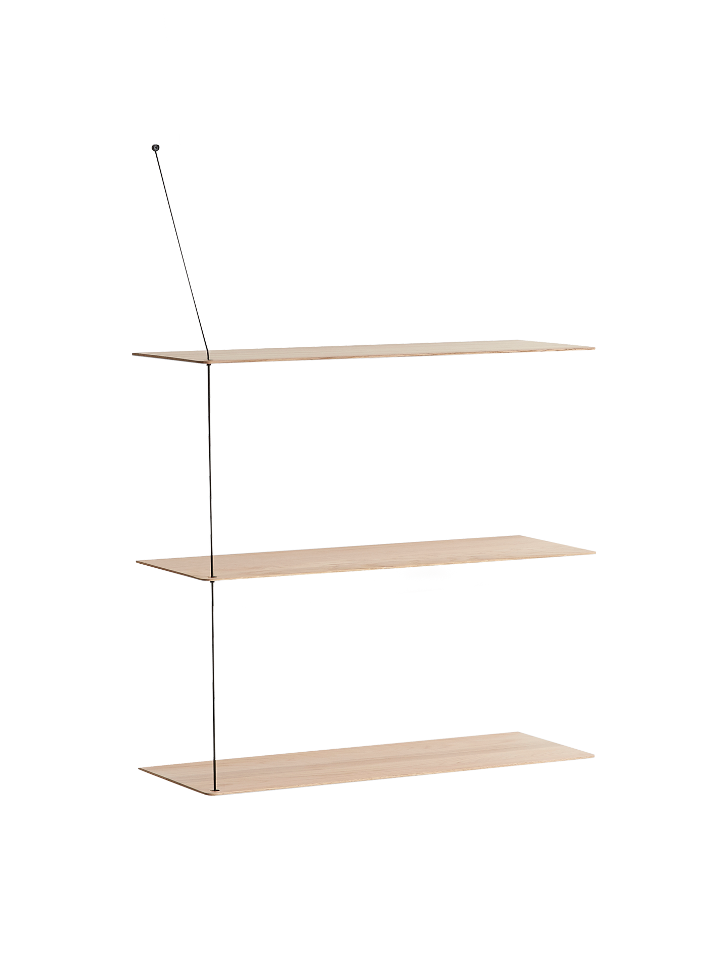 Stedge shelf (80 cm) - White pigmented oak (3 shelves)