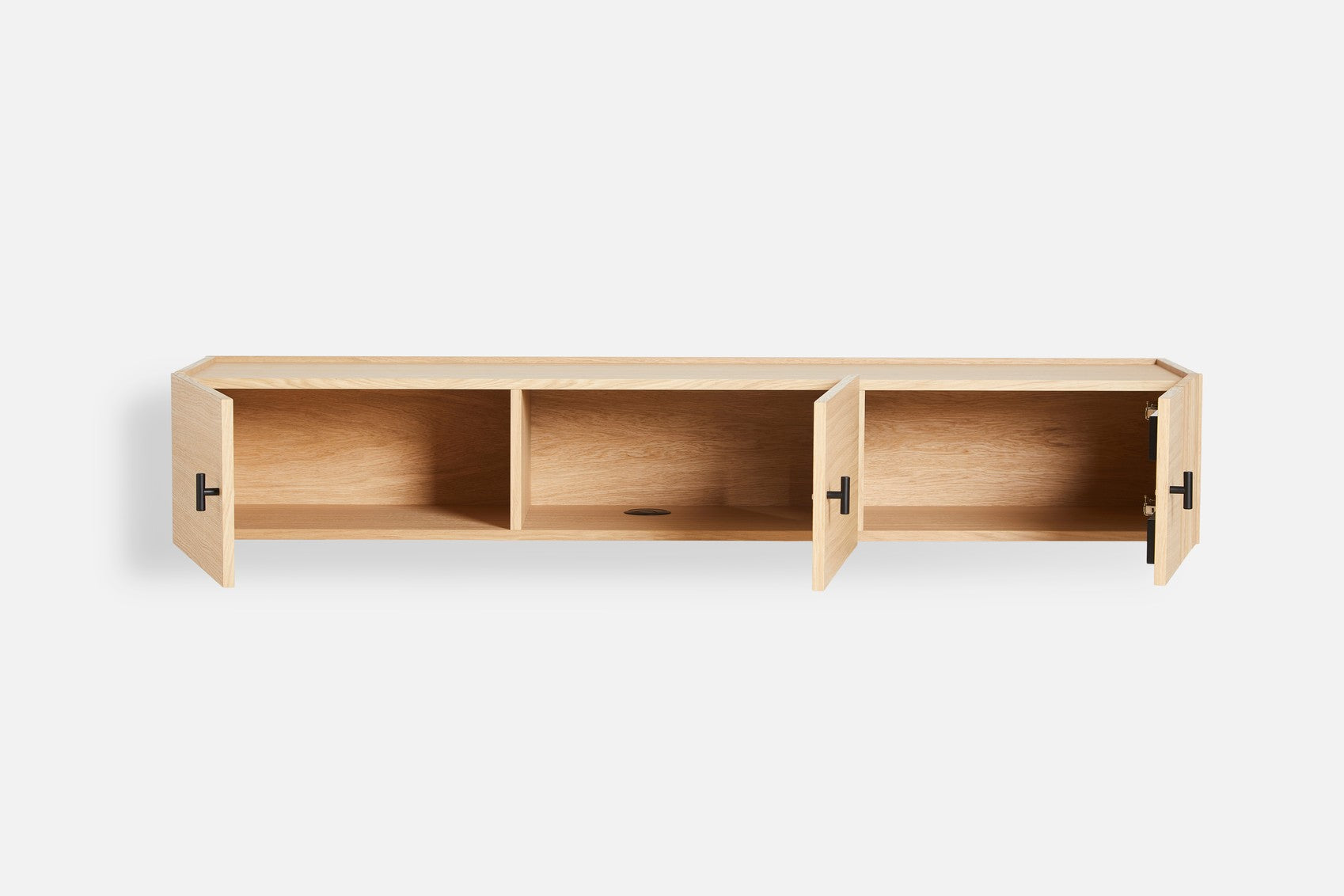 Array wall-mounted sideboard (150 cm) - White pigmented oak