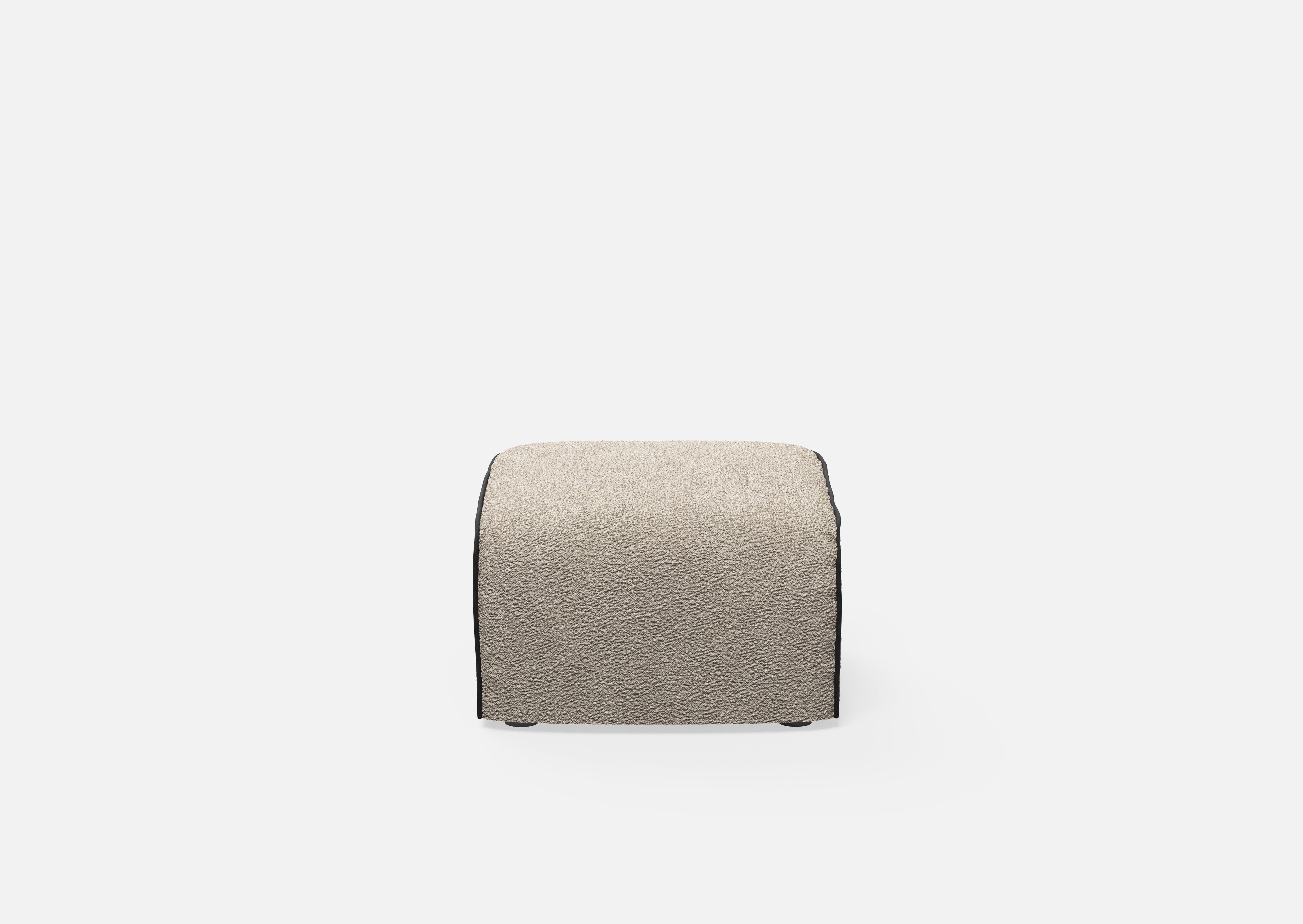 Flora pouf - Natural bouclé