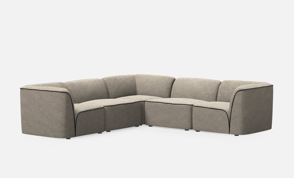 Flora sectional 3 - Natural bouclé