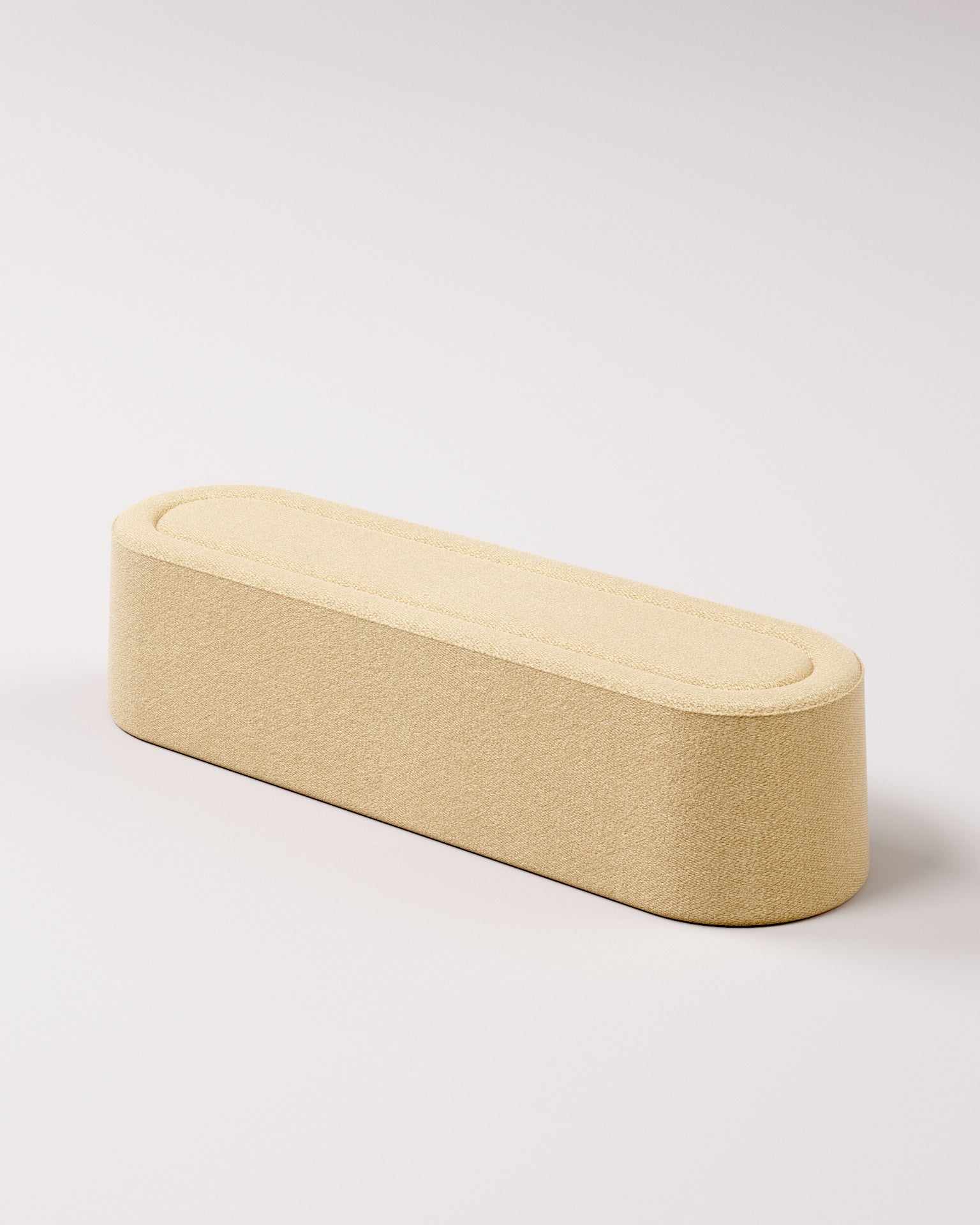 Praline bench (178 cm) - Natural bouclé