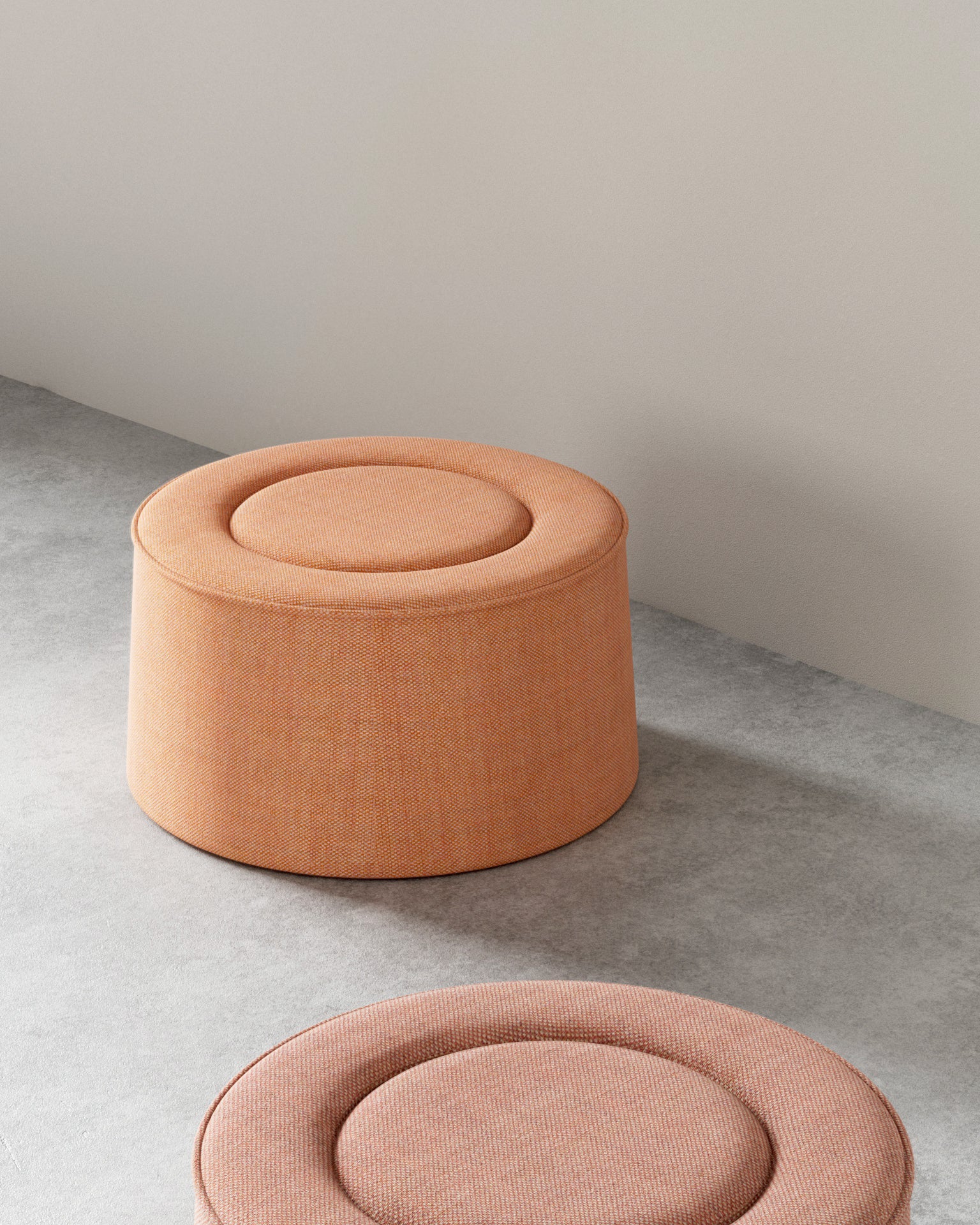 Praline pouf (Ø78 cm) - Natural bouclé