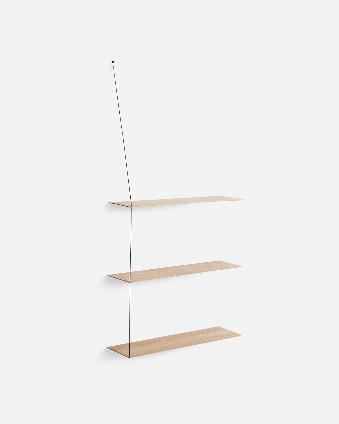 Stedge shelf (80 cm) - White pigmented oak (3 shelves)