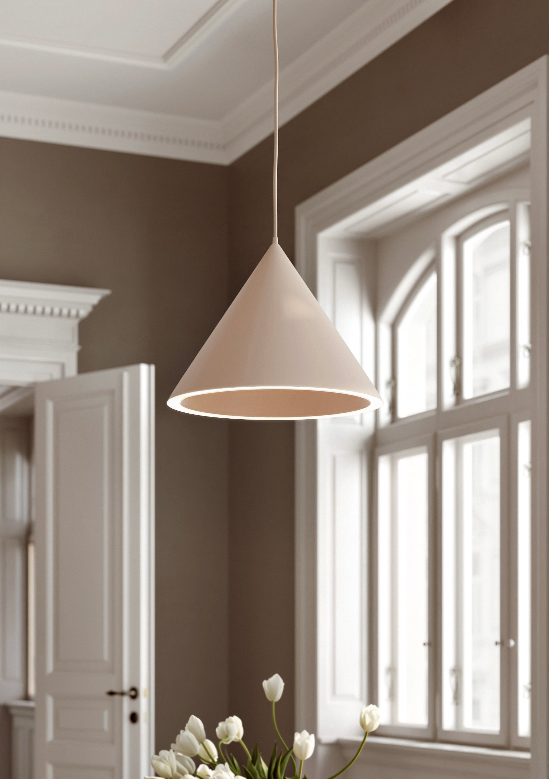 Annular pendant (Large) - Beige