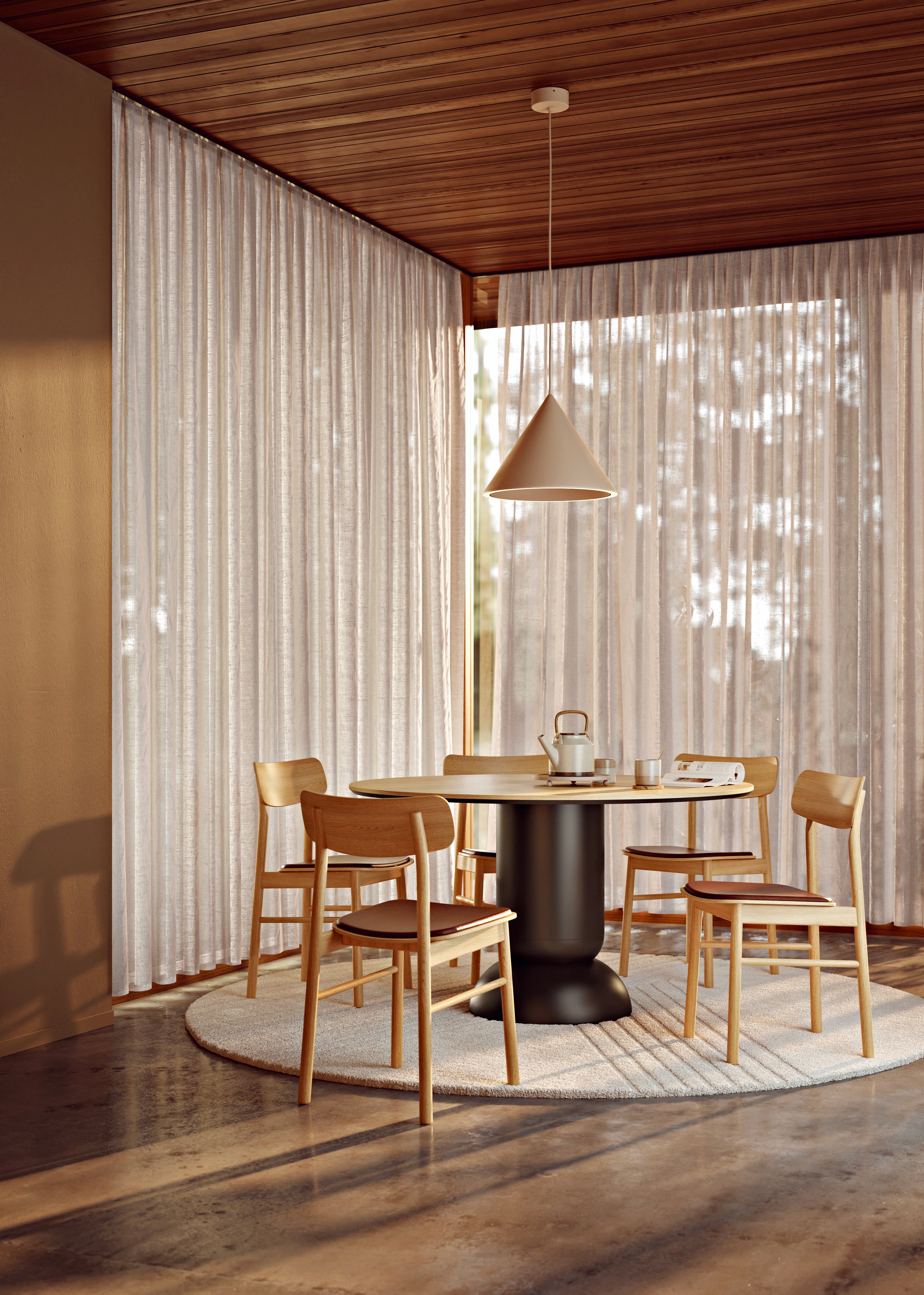 Soma dining chair - Oiled oak W/Leather