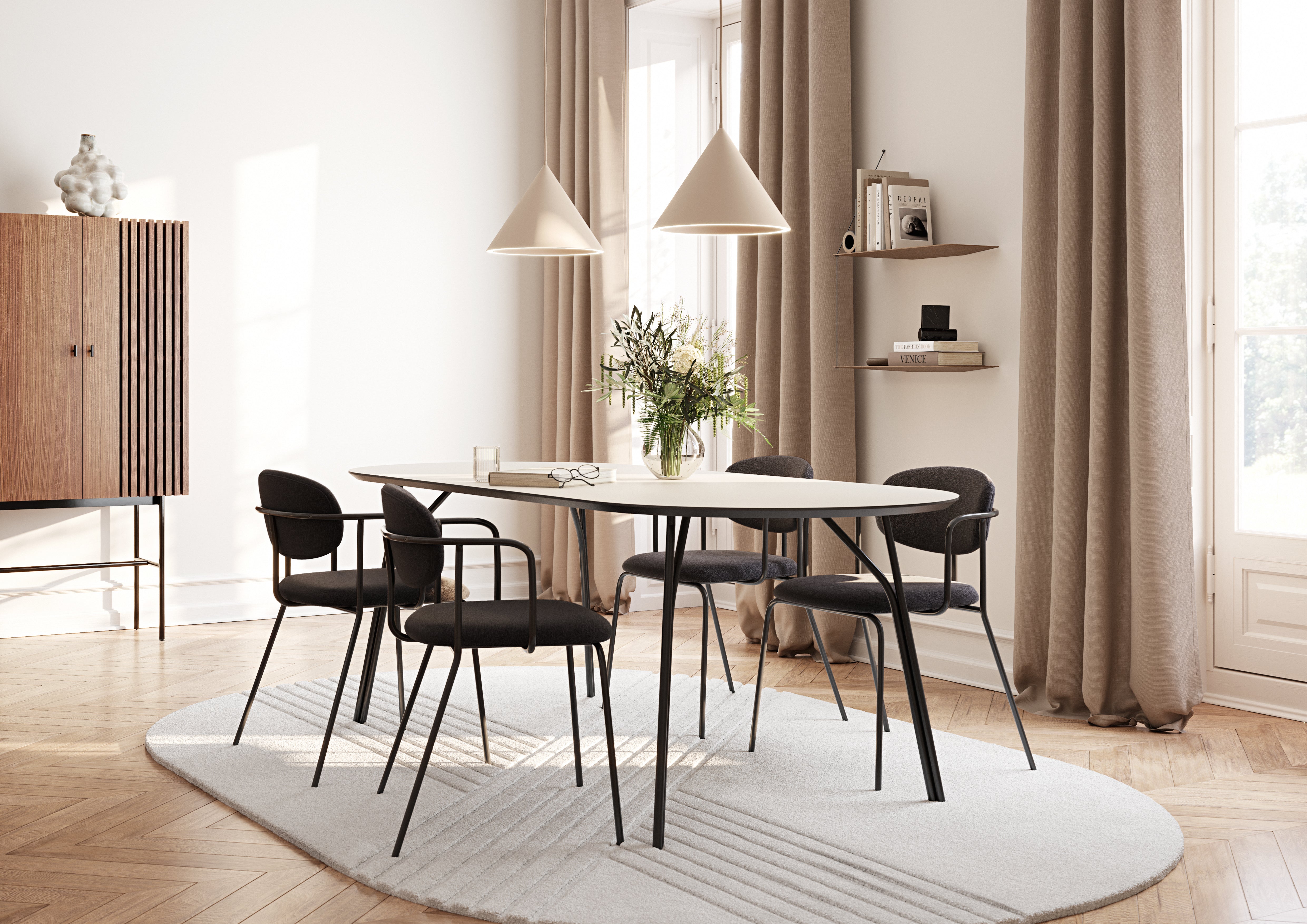 Frame dining chair - Black