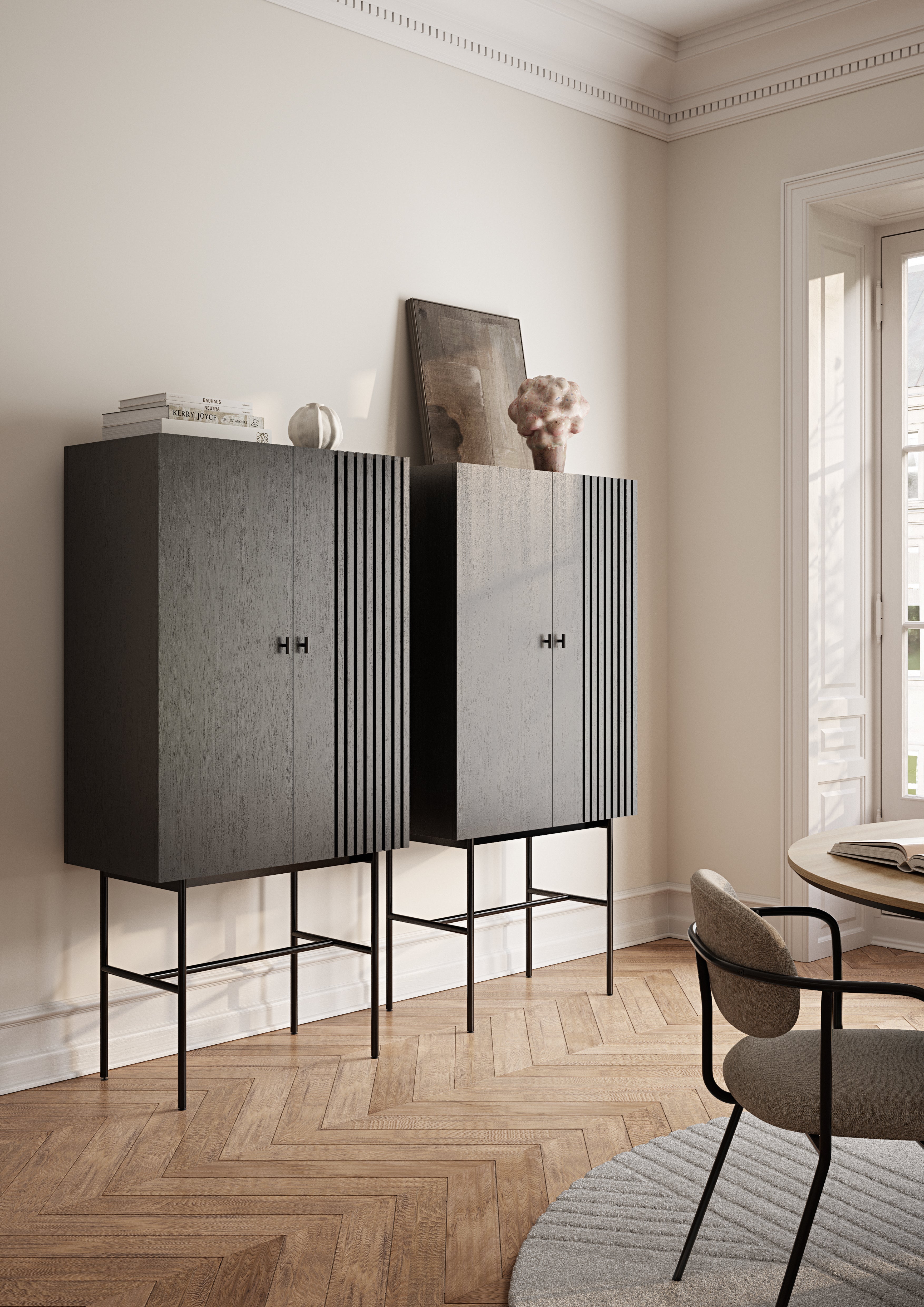 Array highboard (80 cm) - Black