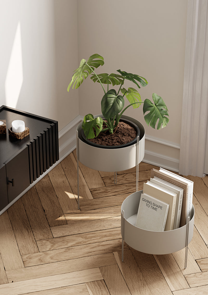 Pidestall planter (Medium) - Grey