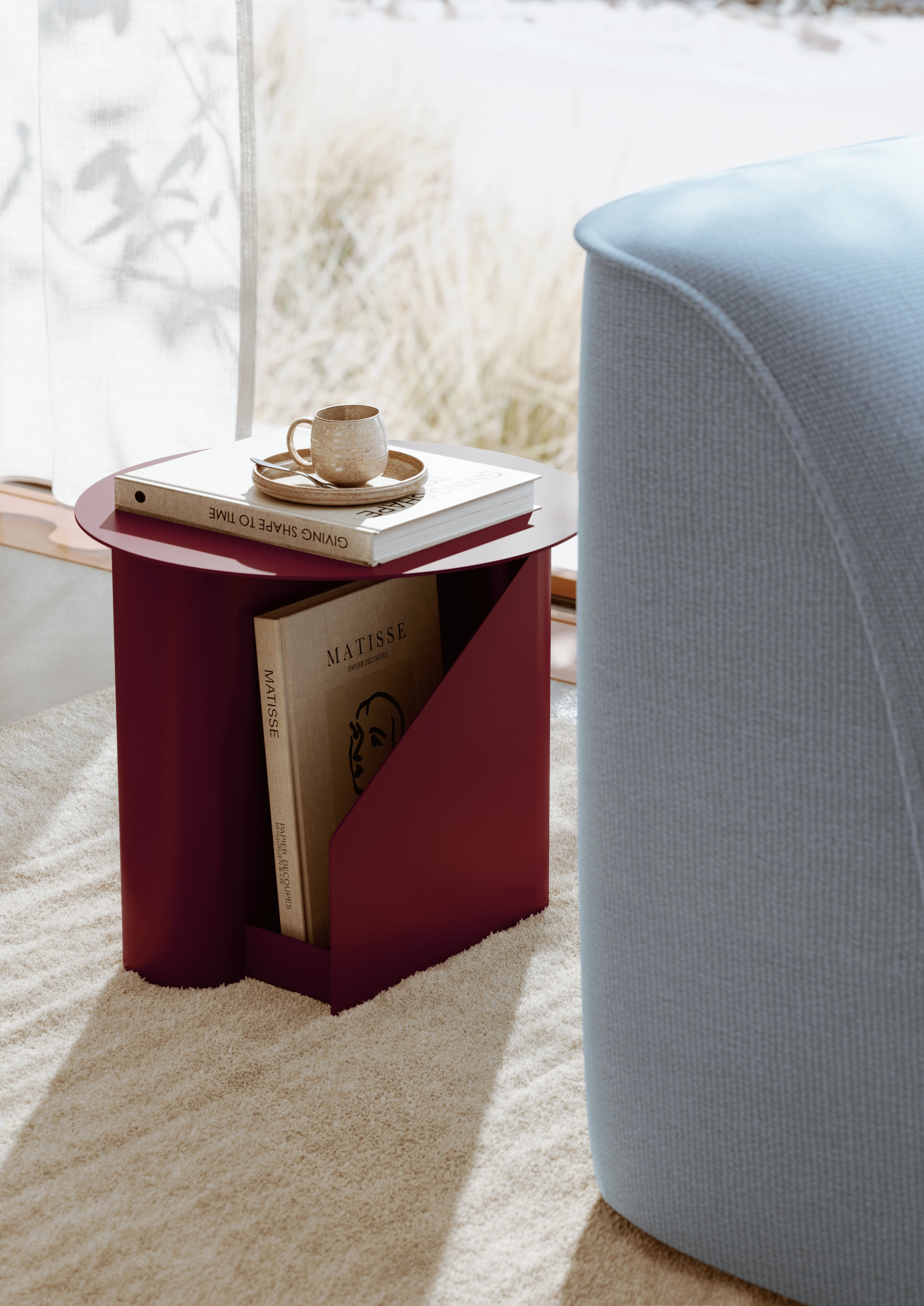 Sentrum side table - Deep red