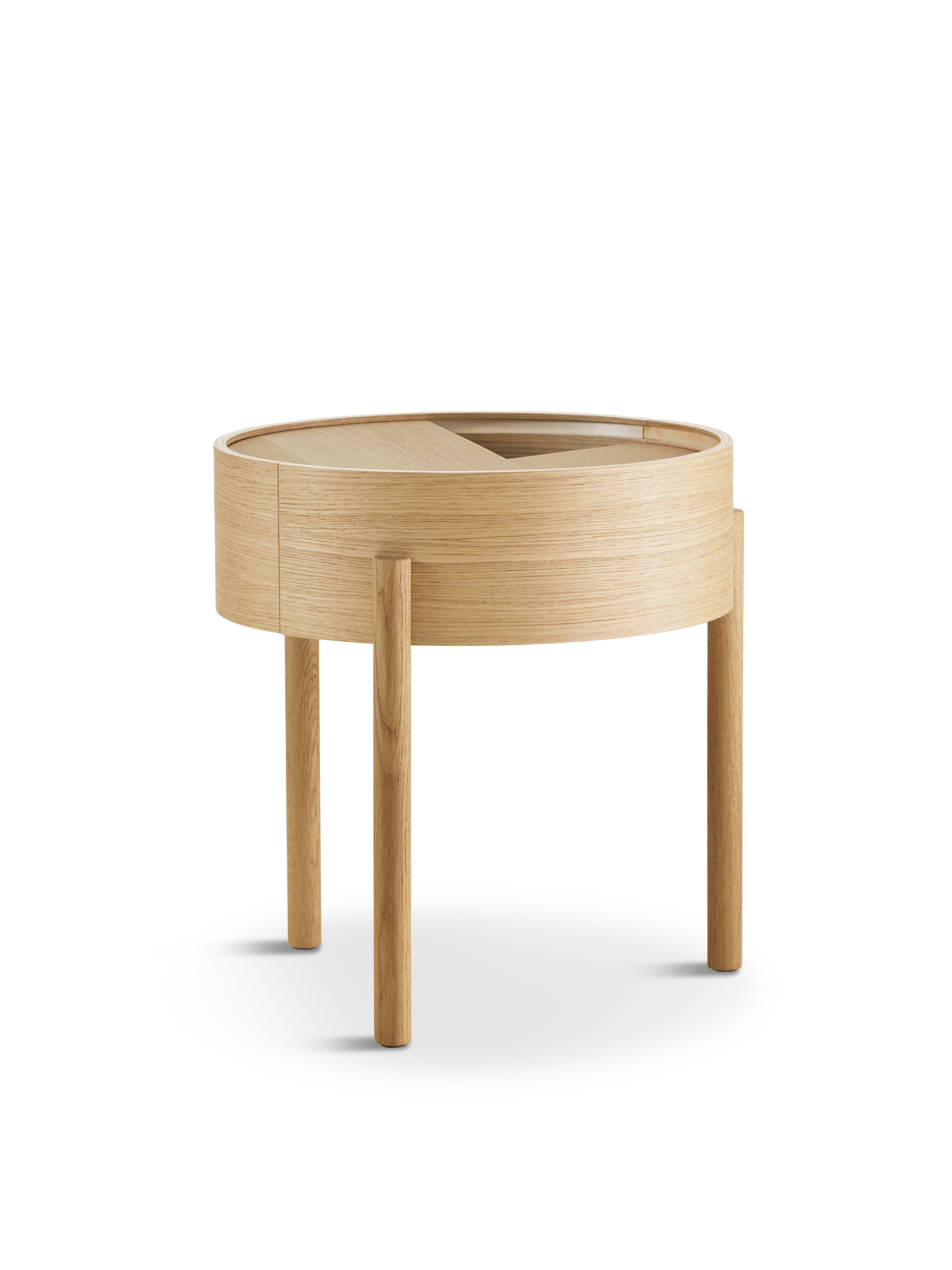 Arc side table (42 cm) - Oiled oak