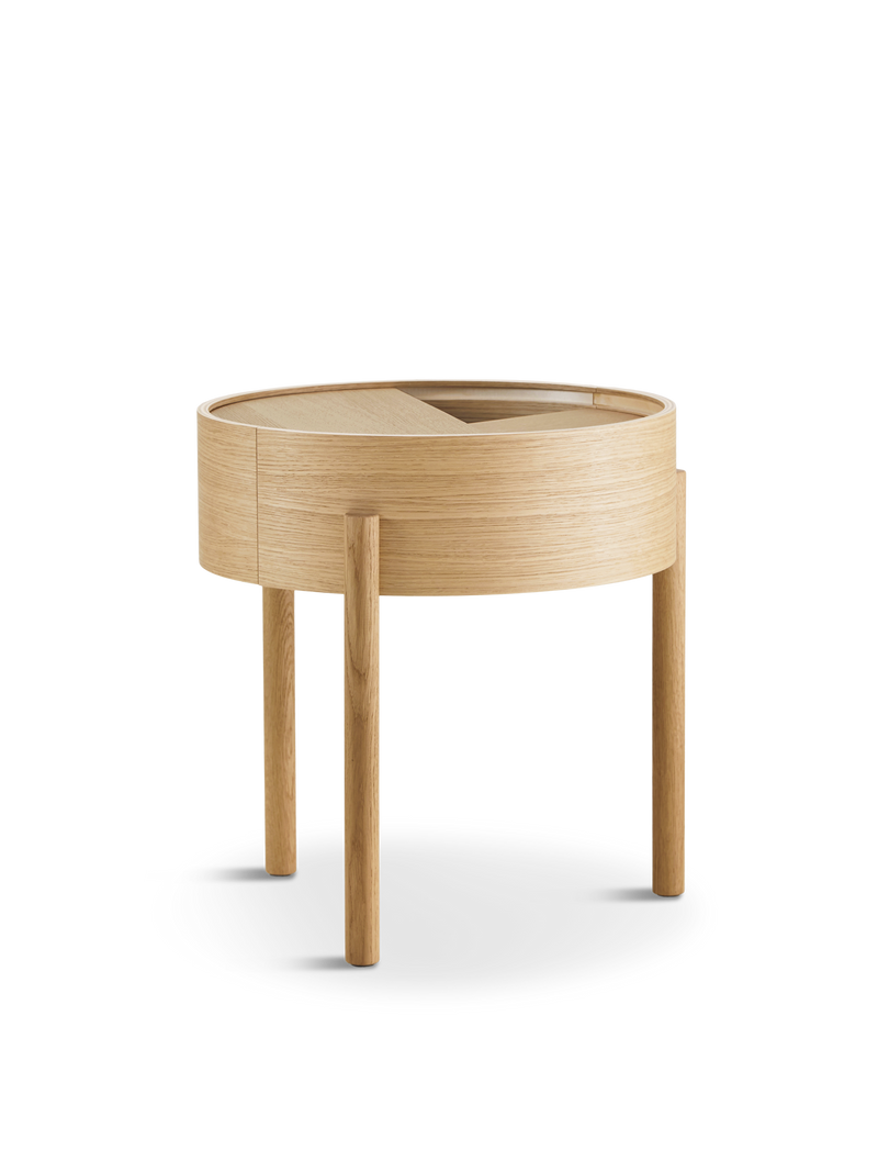 Arc side table (42 cm) - Oiled oak