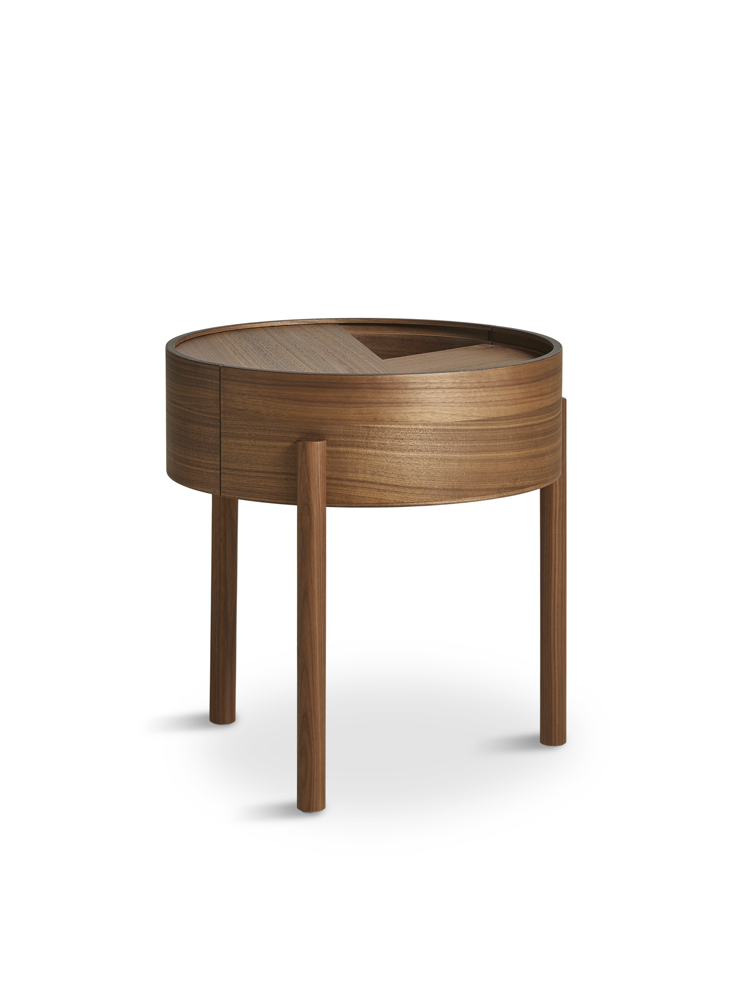 Arc side table (42 cm) - Walnut