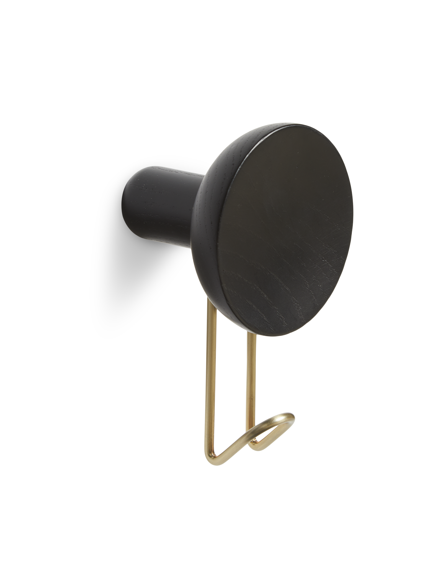 Around wall hanger (Large) - Black/Satin brass