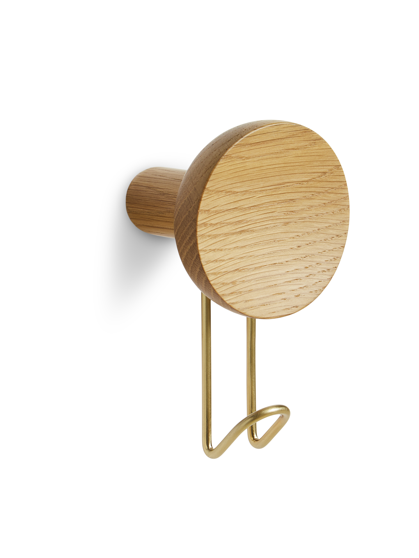 Around wall hanger (Large) - Oak/Satin brass