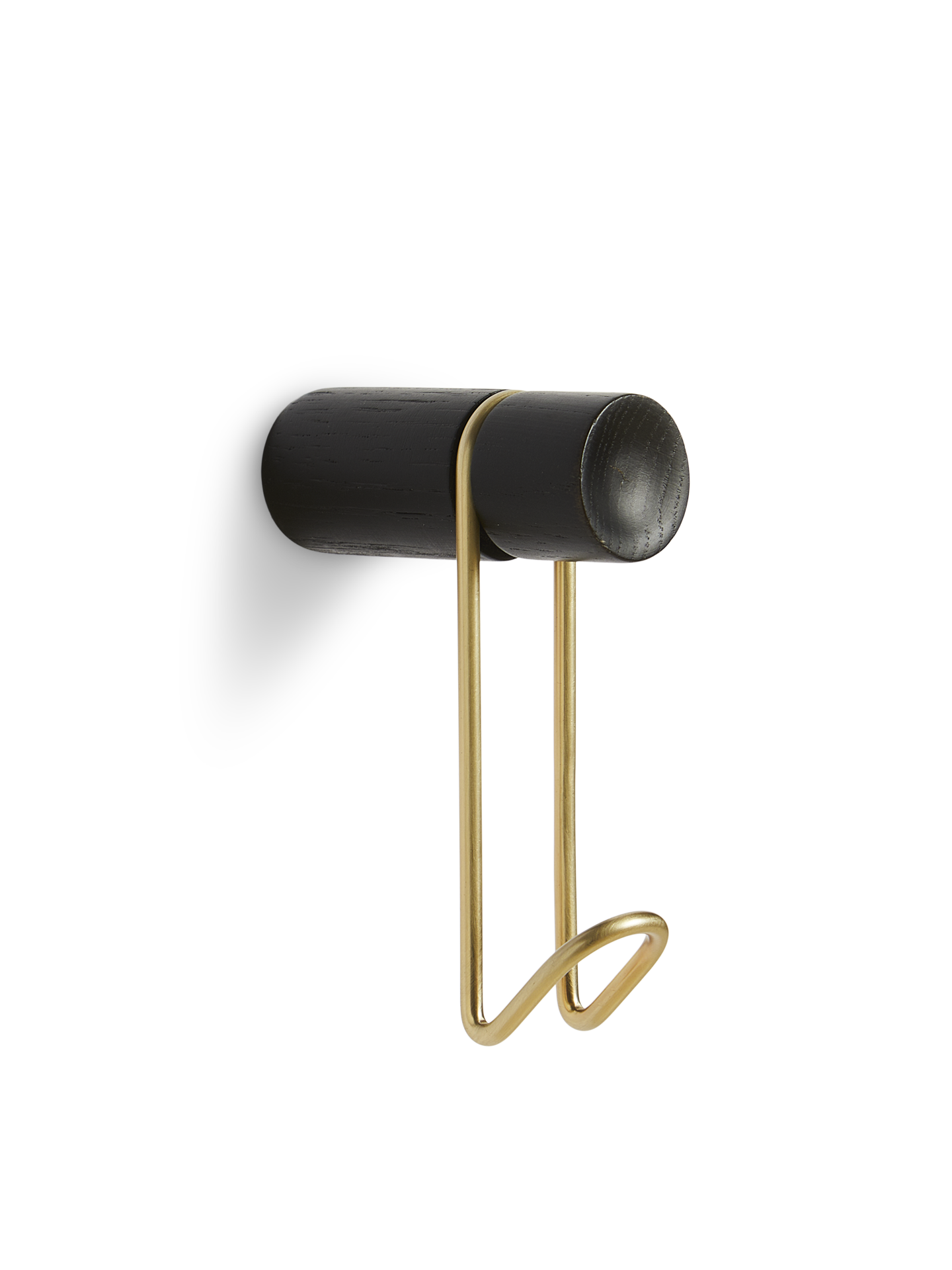 Around wall hanger (Small) - Black/Satin brass