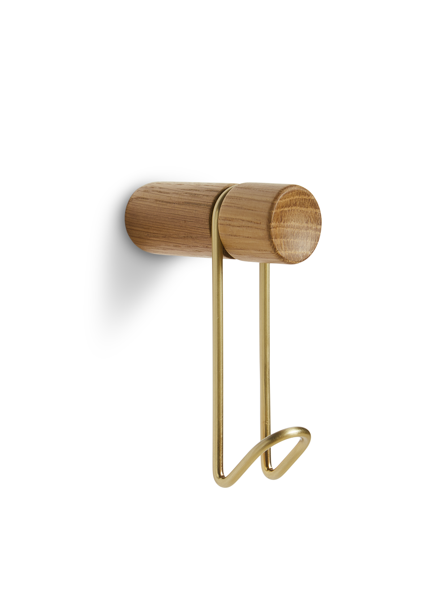 Around wall hanger (Small) - Oak/satin brass