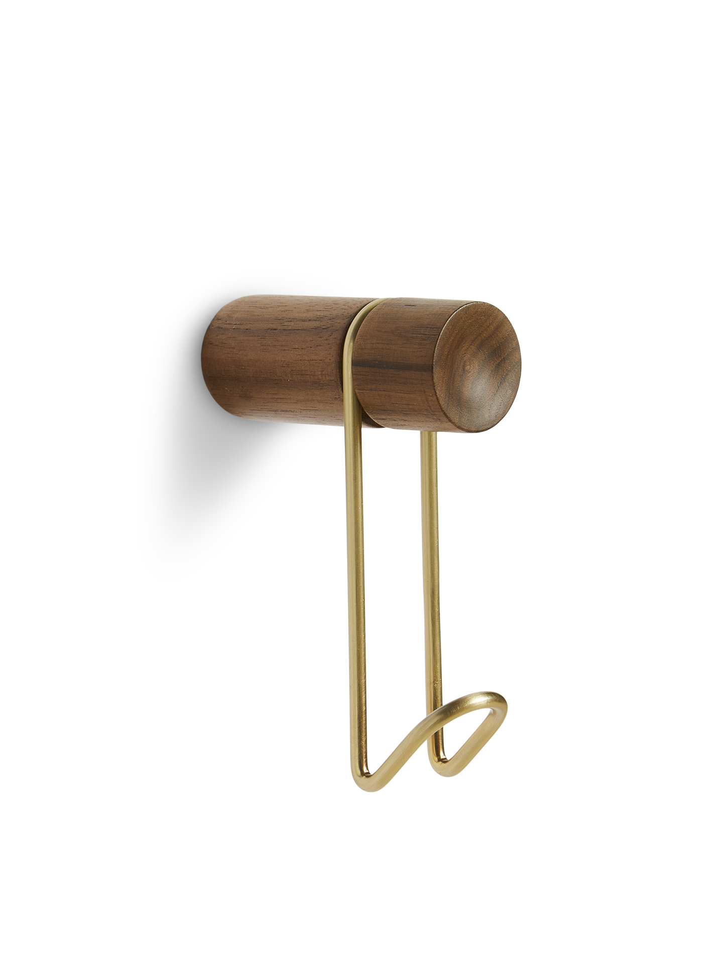 Around wall hanger (Small) - Walnut/Satin brass