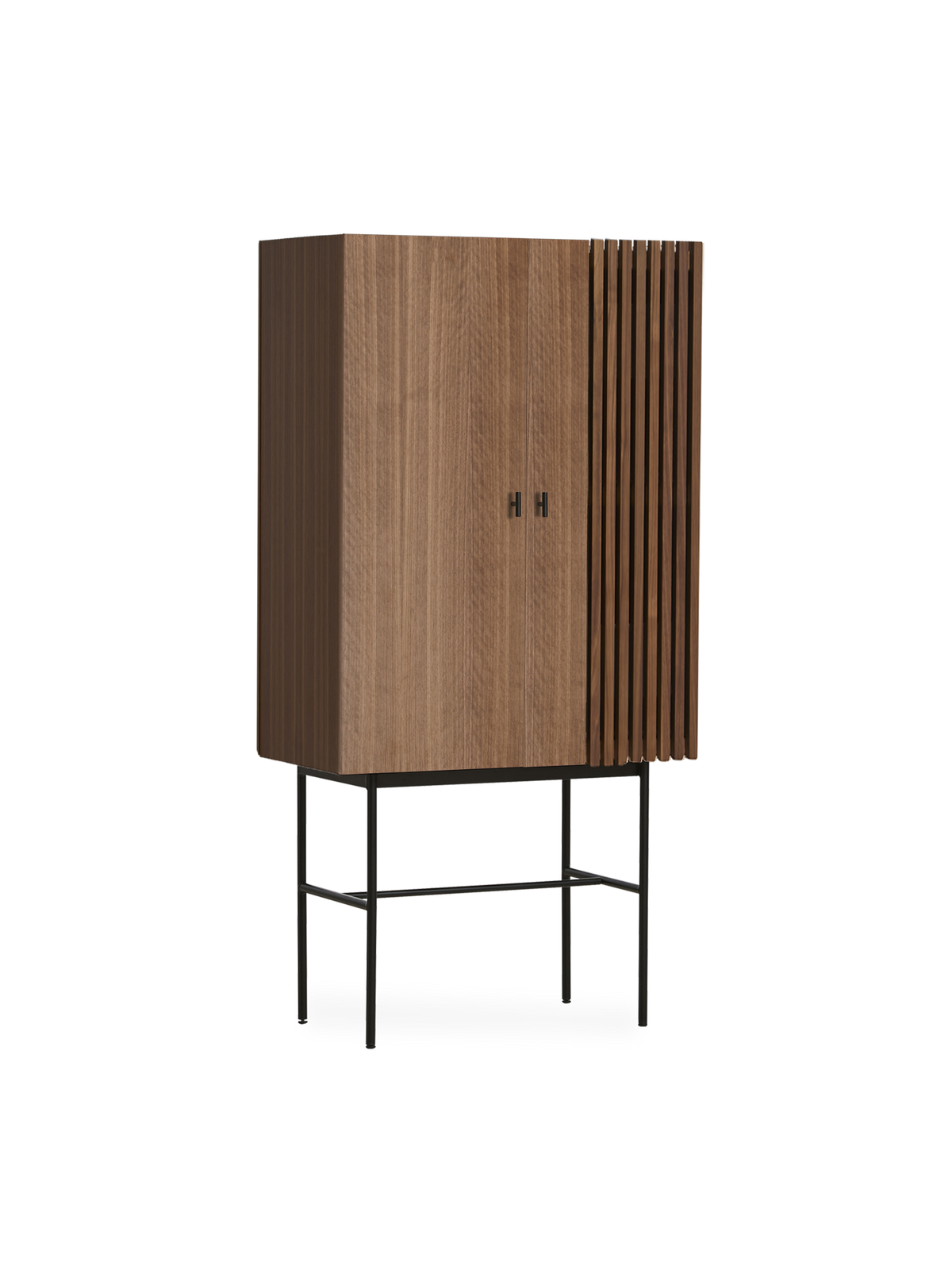 Walnut Material Array Array highboard (80 cm) - Walnut