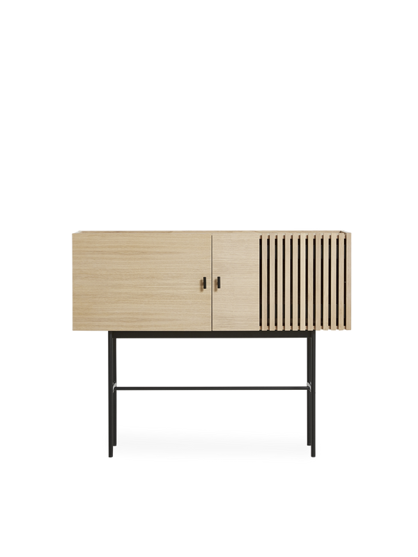 Array sideboard 120 cm White pigmented oak WOUD