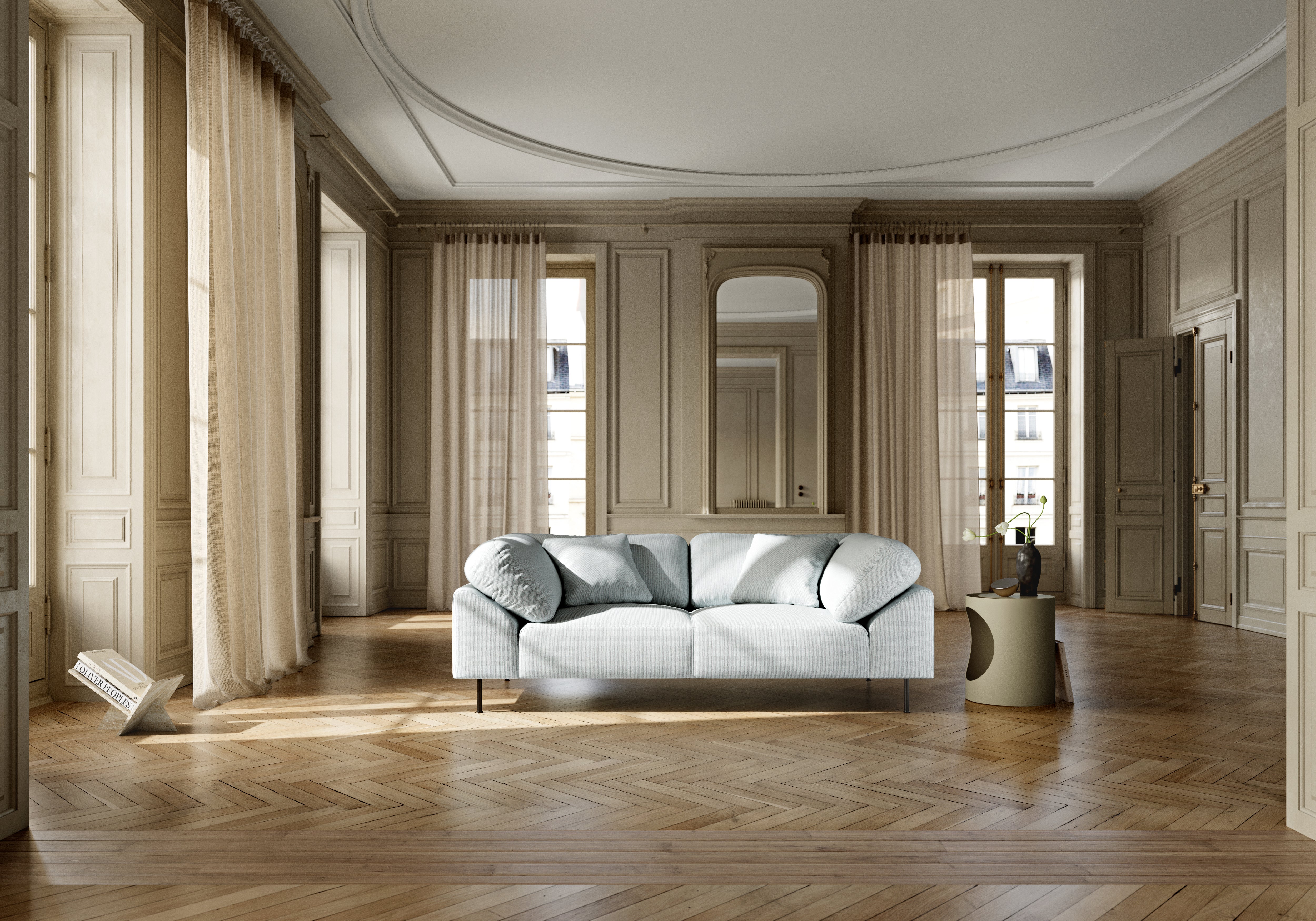 Collar 2-seater - Light grey