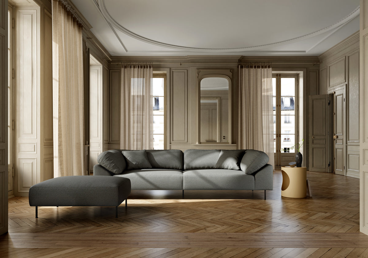 Collar ottoman - Dark grey