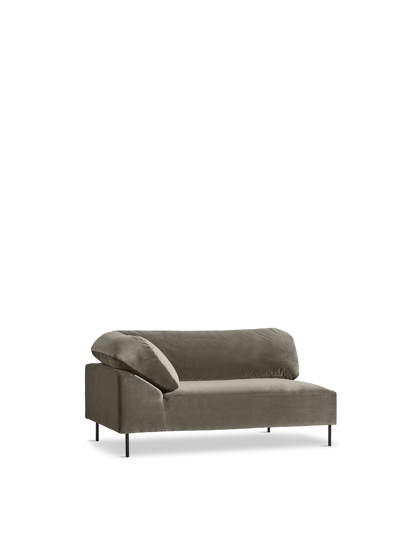 Collar open end right (arm left) - Taupe