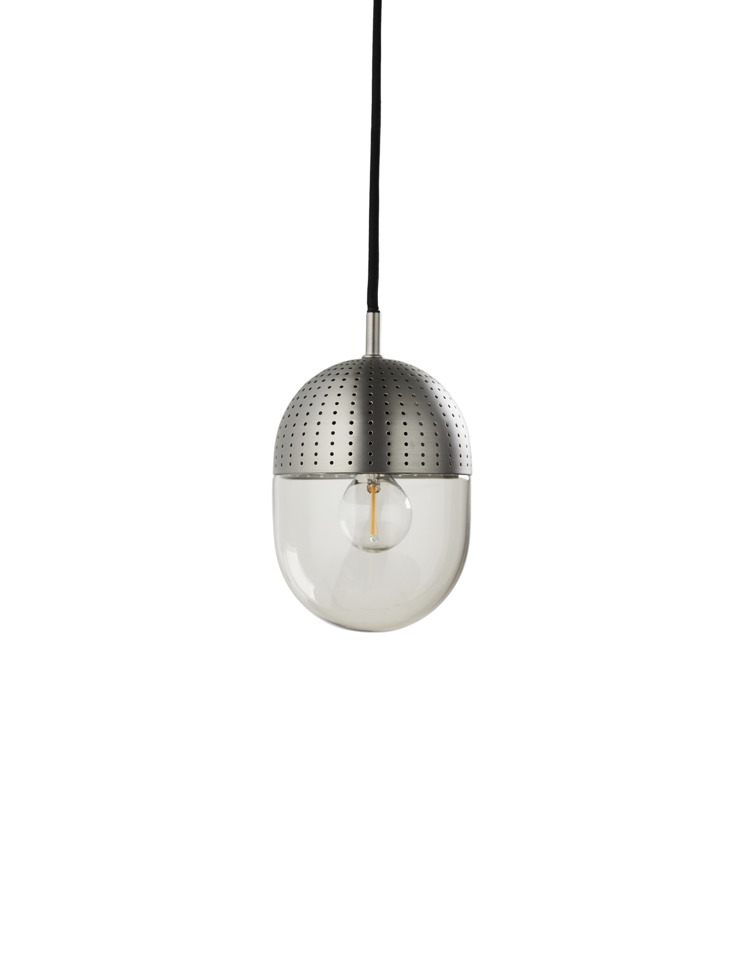 Dot pendant (Medium) - Brushed metal finish