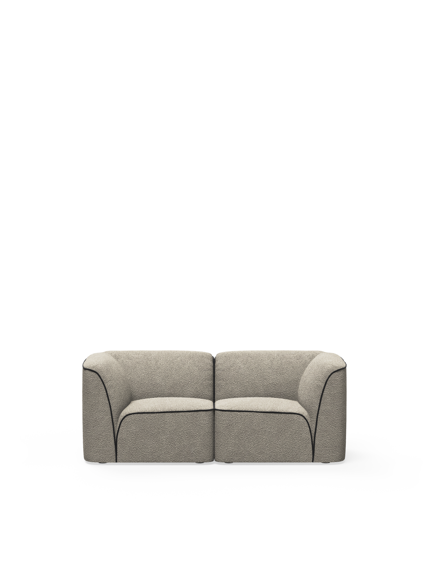 Flora 2-seater - Natural bouclé