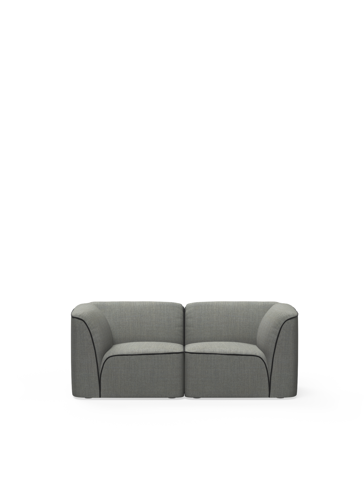 Flora 2-seater - Dark grey