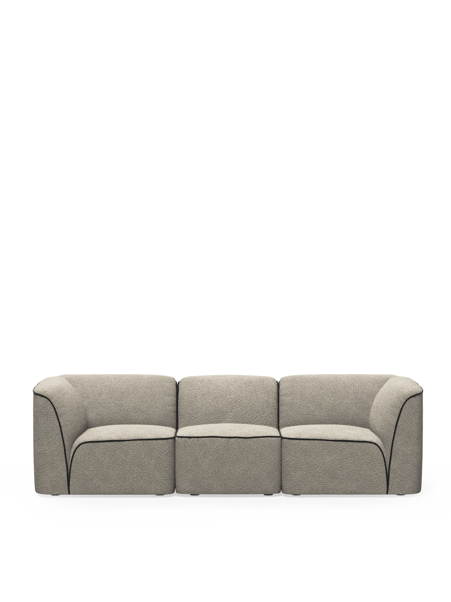 Flora 2.5-seater - Natural bouclé