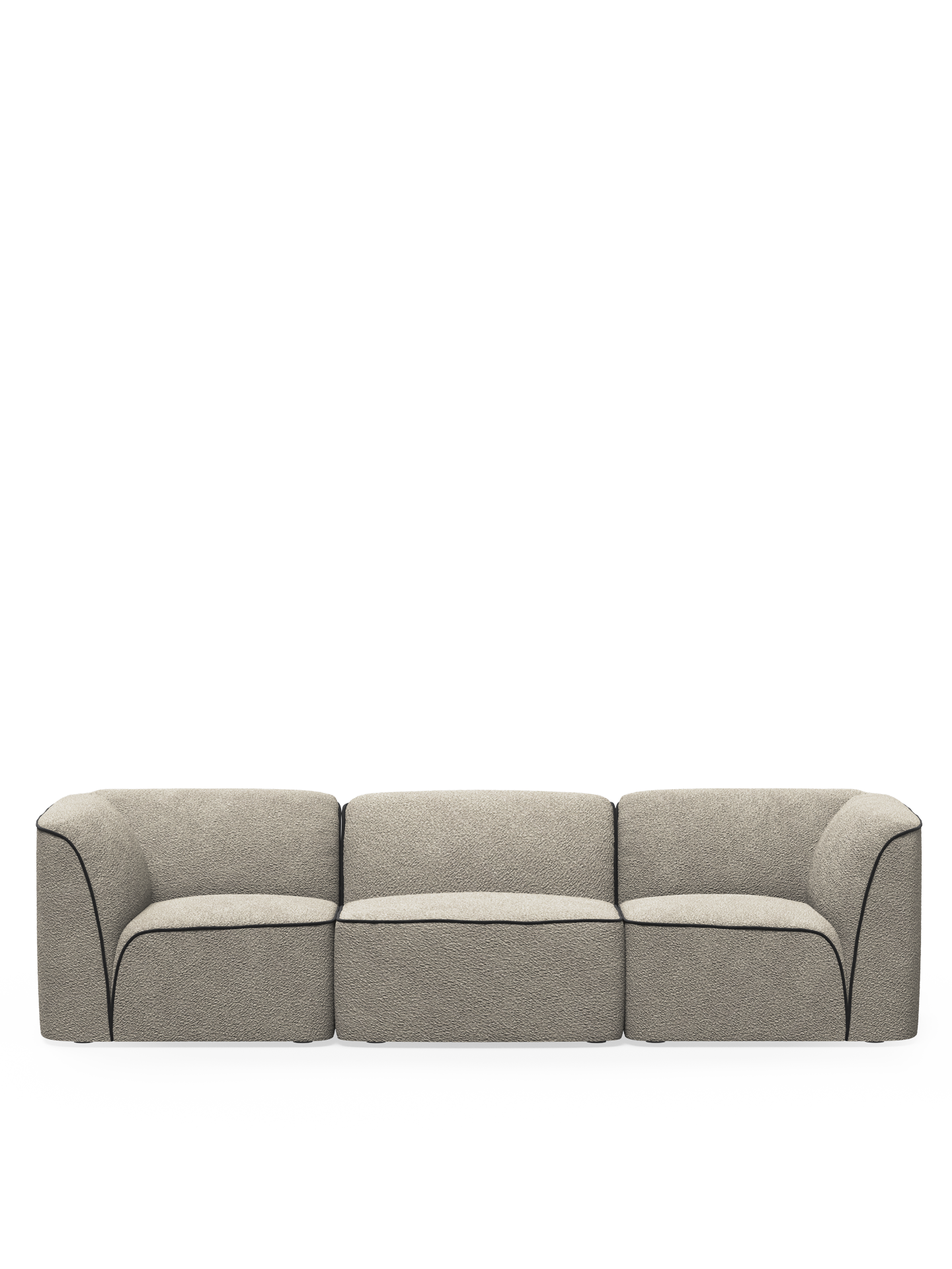 Flora 3-seater - Natural bouclé