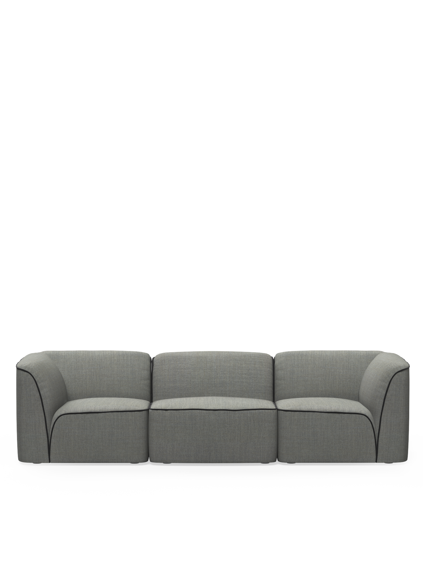 Flora 3-seater - Dark grey