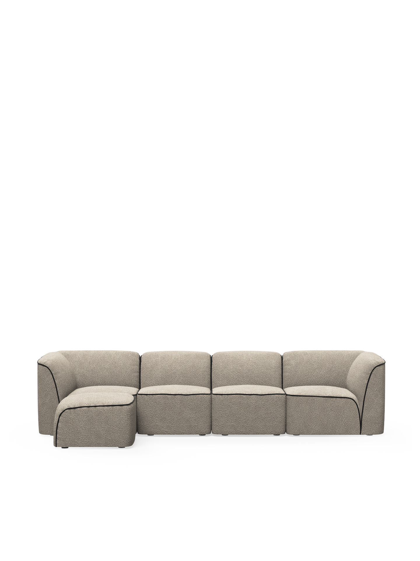Flora sectional 1 - Natural bouclé