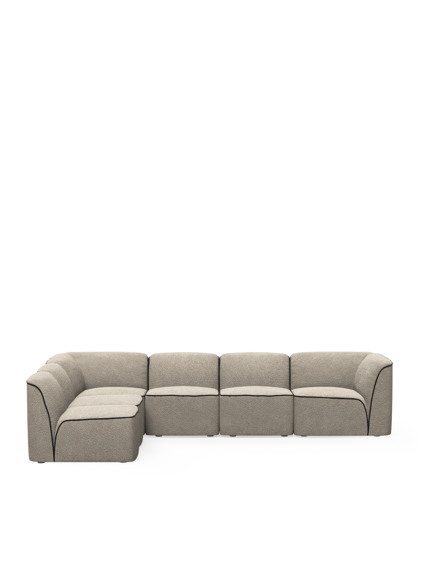Flora sectional 2 - Natural bouclé