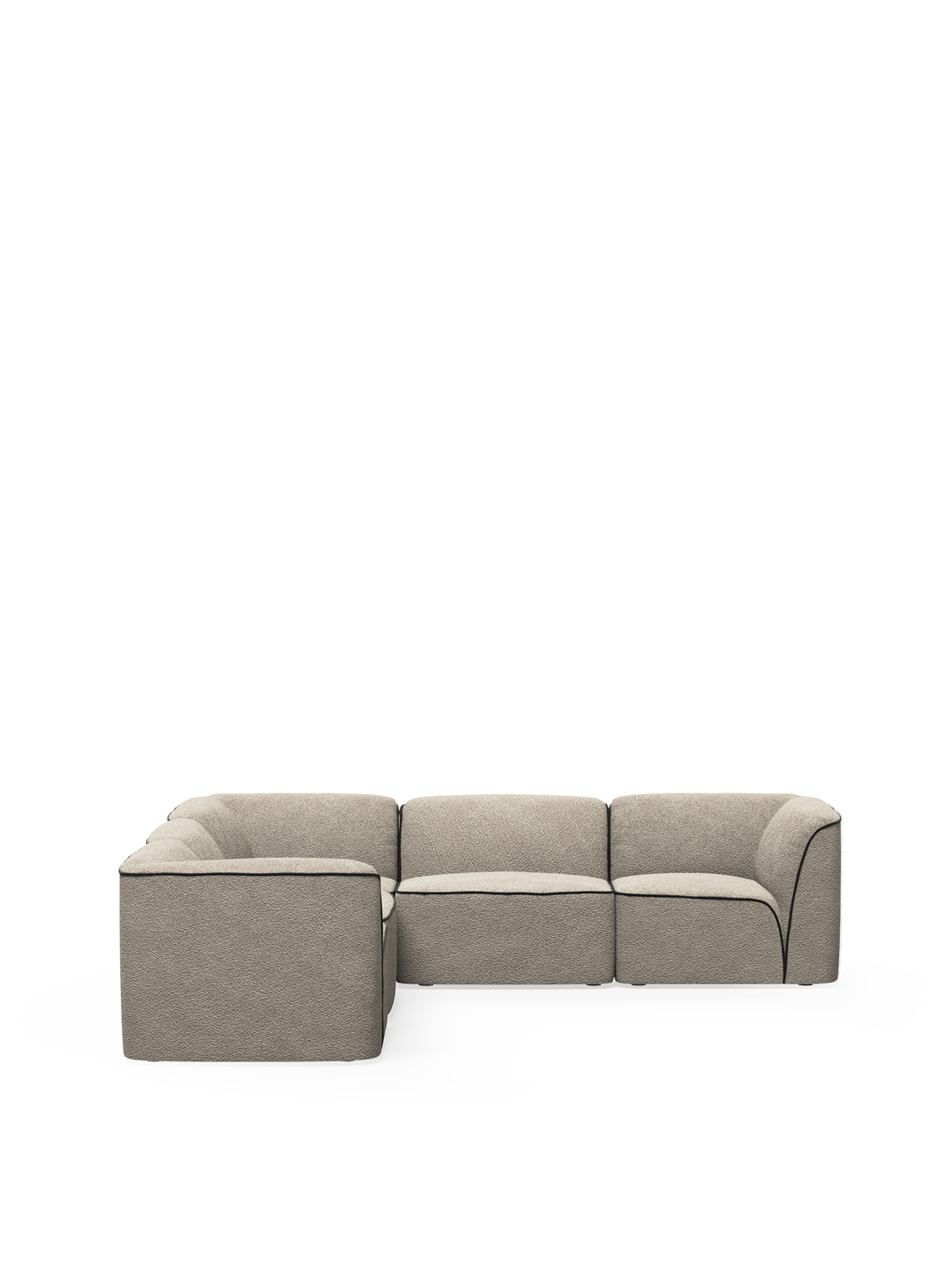 Flora sectional 3 - Natural bouclé
