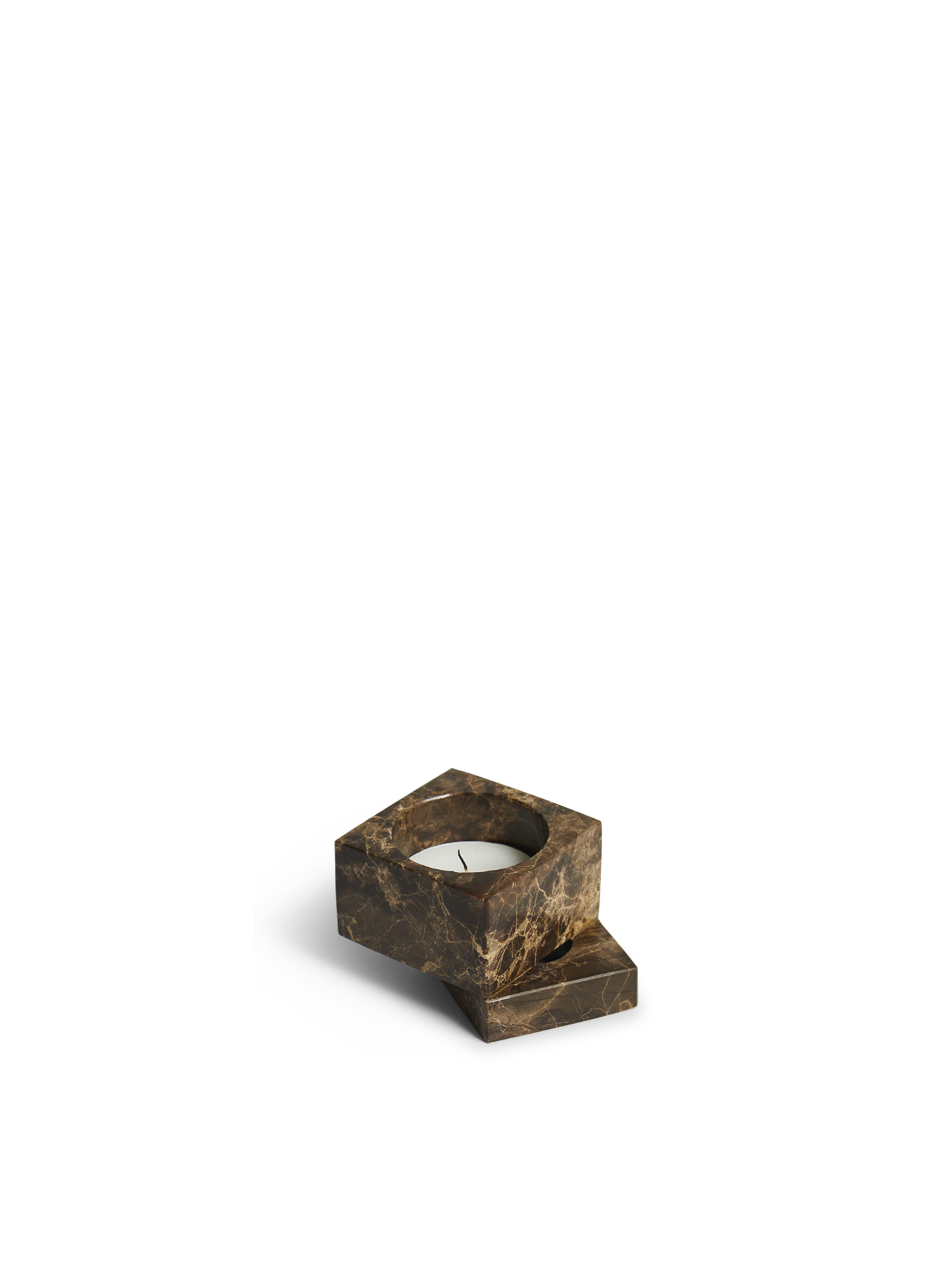Jeu de dés 1 candle holder - Brown