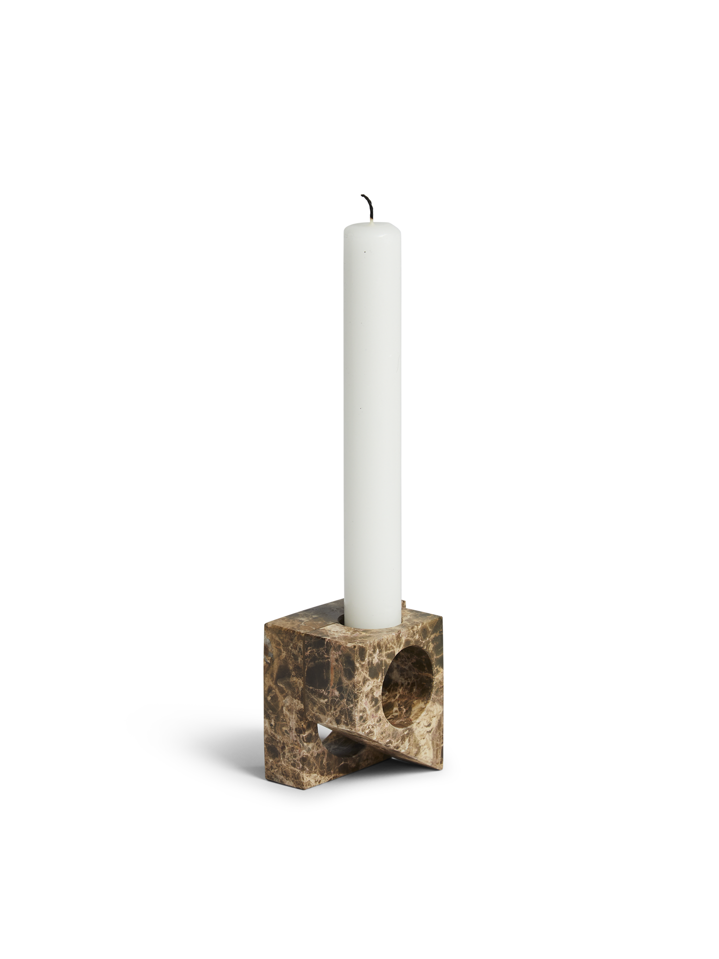 Jeu de dés 2 candle holder - Brown