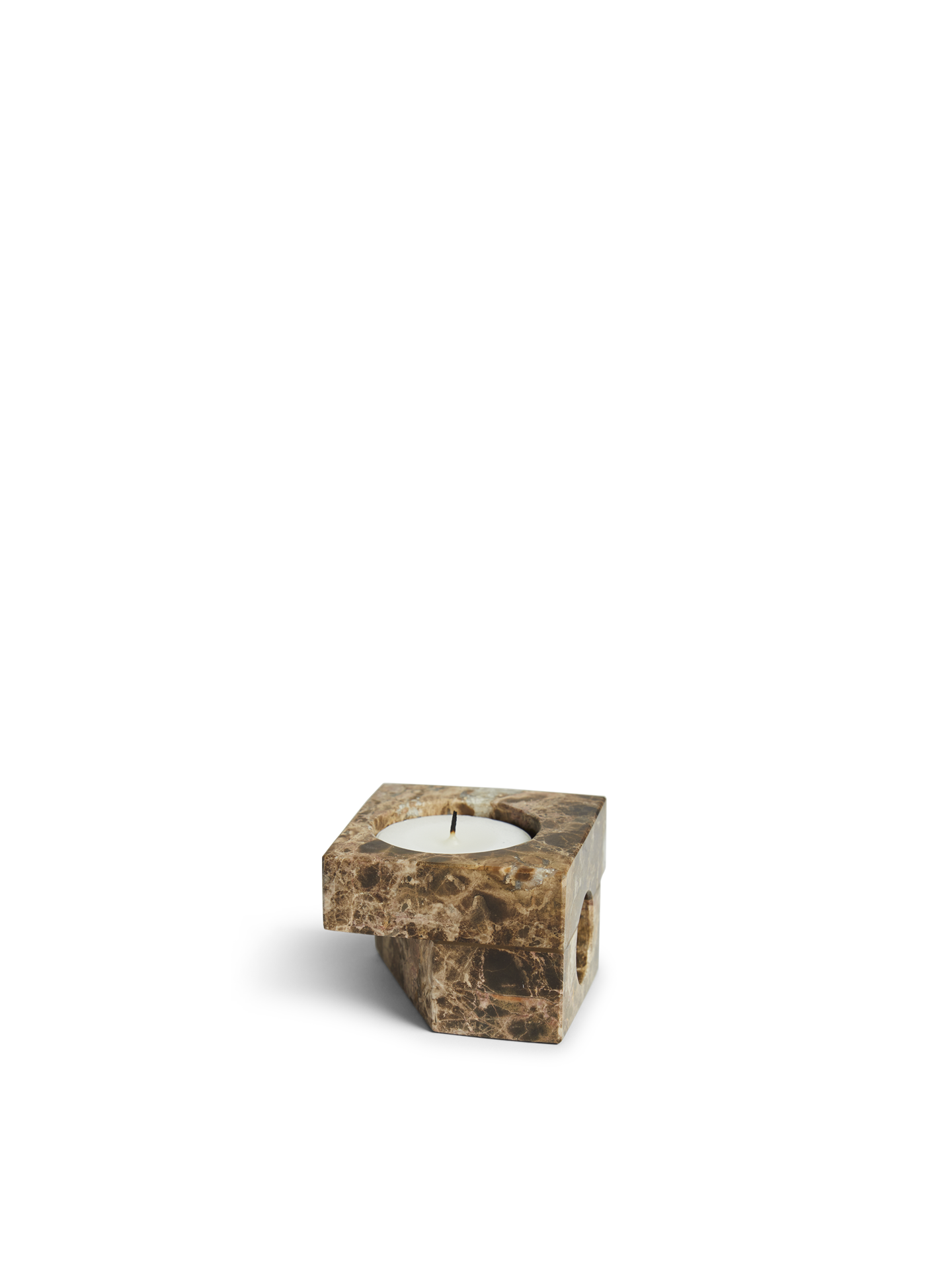 Jeu de dés 2 candle holder - Brown