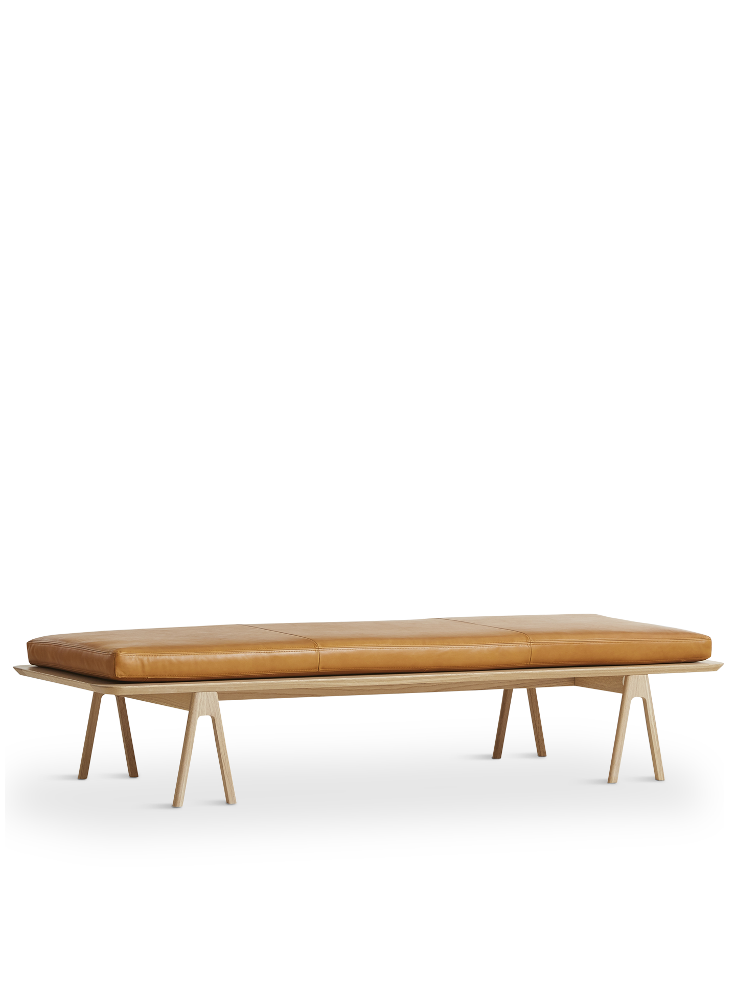 Level daybed - Cognac/oak