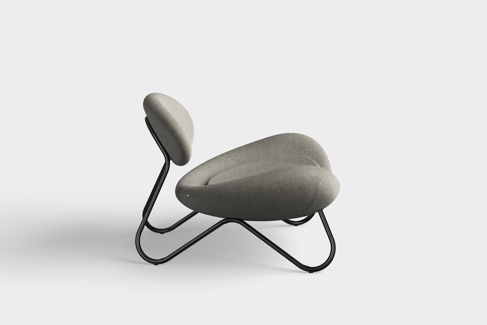 Meadow lounge chair - Warm grey/Black