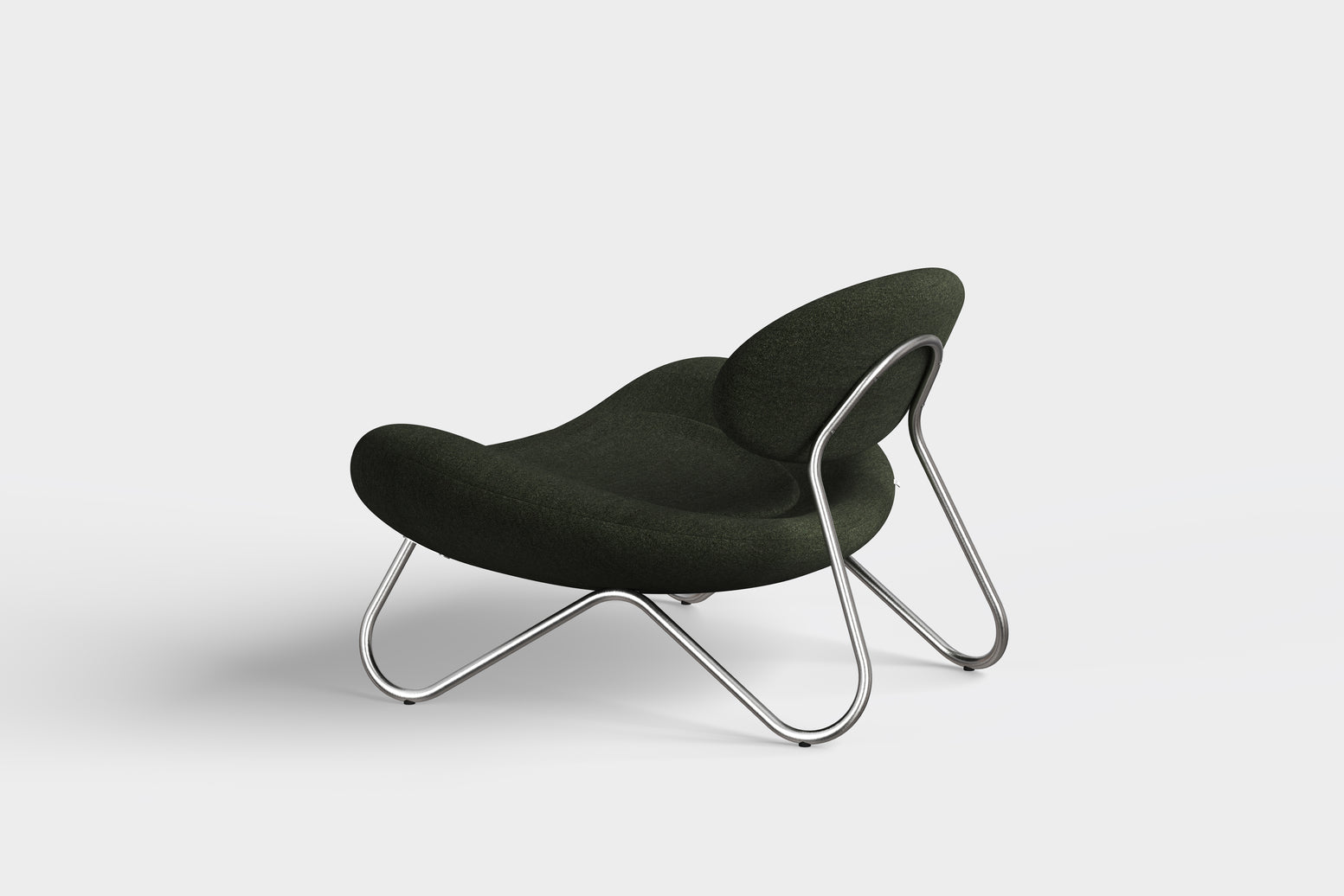 Meadow lounge chair - Pine/Brushed steel