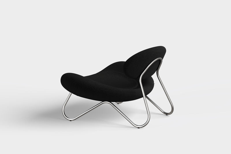 Meadow lounge chair - Charcoal/Brushed steel