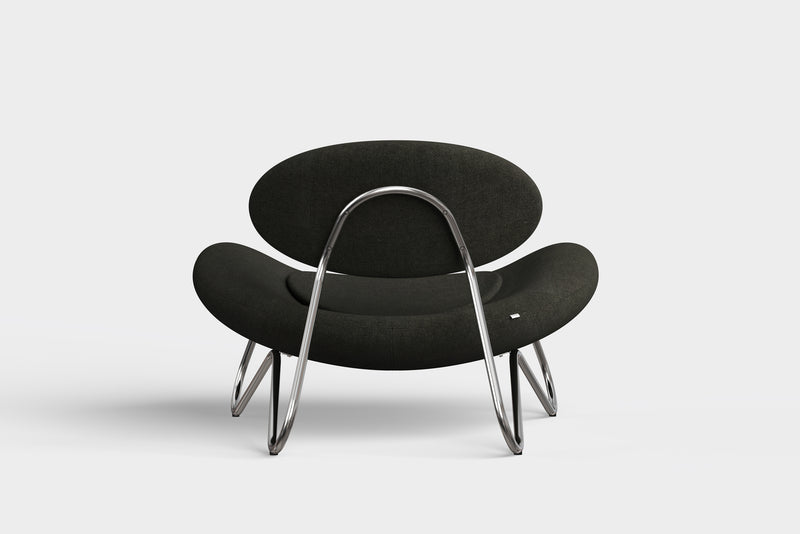 Meadow lounge chair - Dark brown/Chrome