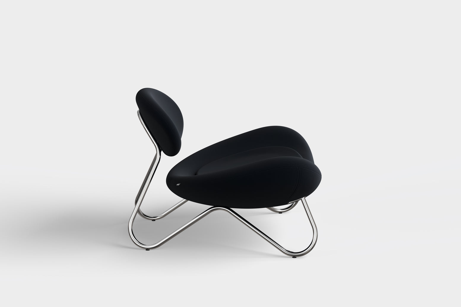 Meadow lounge chair - Black/Chrome