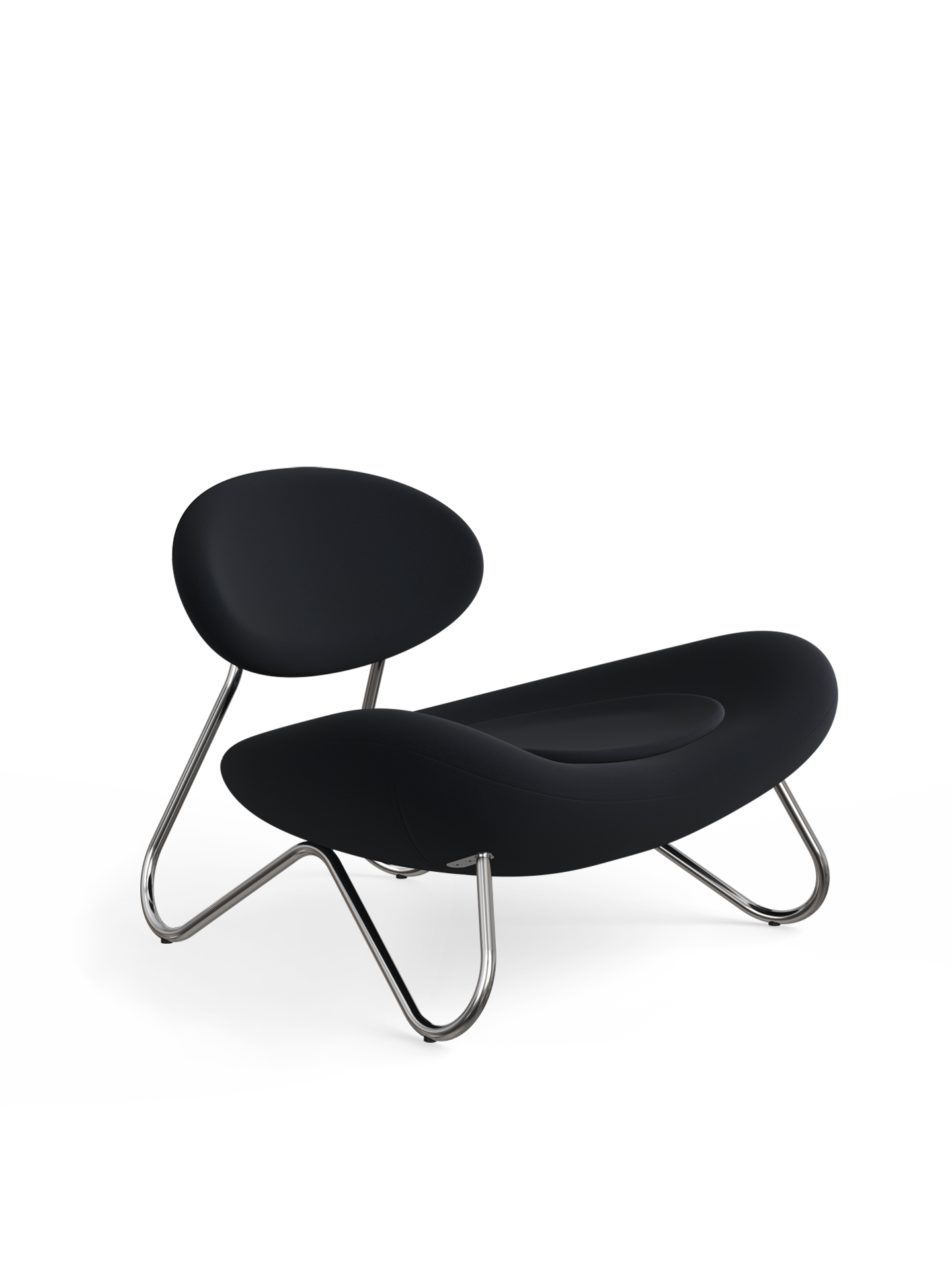 Meadow lounge chair - Black/Chrome